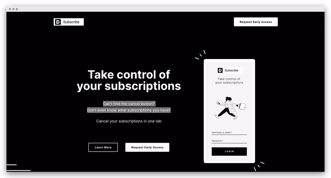 Desubscribe app logo and interface